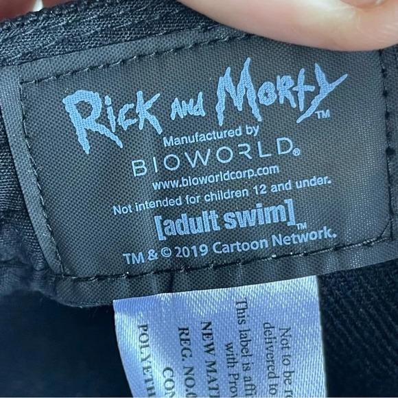 BIOWORLD Adult Swim Rick And Morty Cap Adjustble SnapBack Graphic Hat - Picture 10 of 12